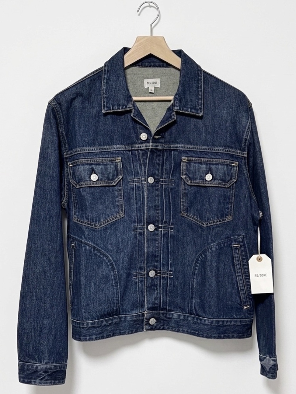 NWT RE/DONE Unisex Classic Denim Jacket 1 Year Wear Blue XL MSRP $450